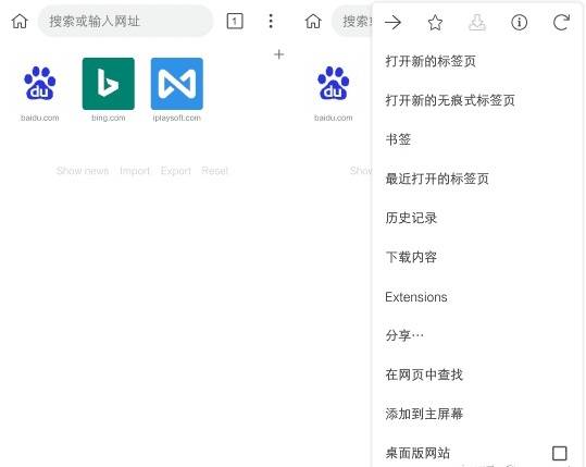 Kiwi Browser浏览器截图